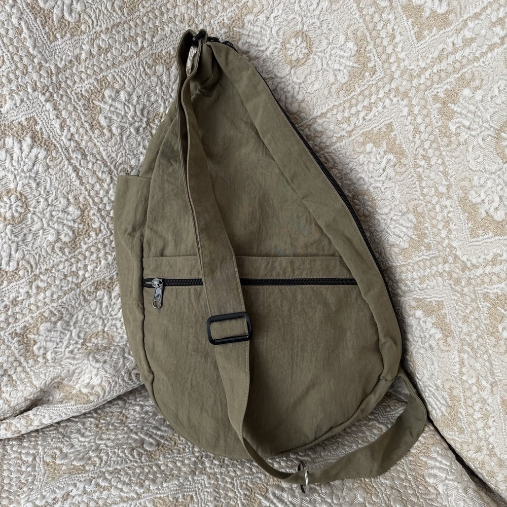 VTG Ameri Bag Nylon Comfort Back Crossbody *Small Stains* Granola Outdoor